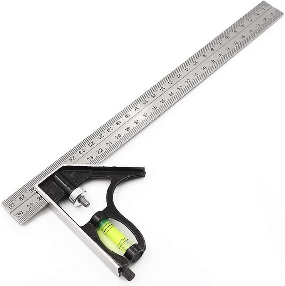 Square multifunctional square ruler combined with angle attachment spirit level for precise applicat
