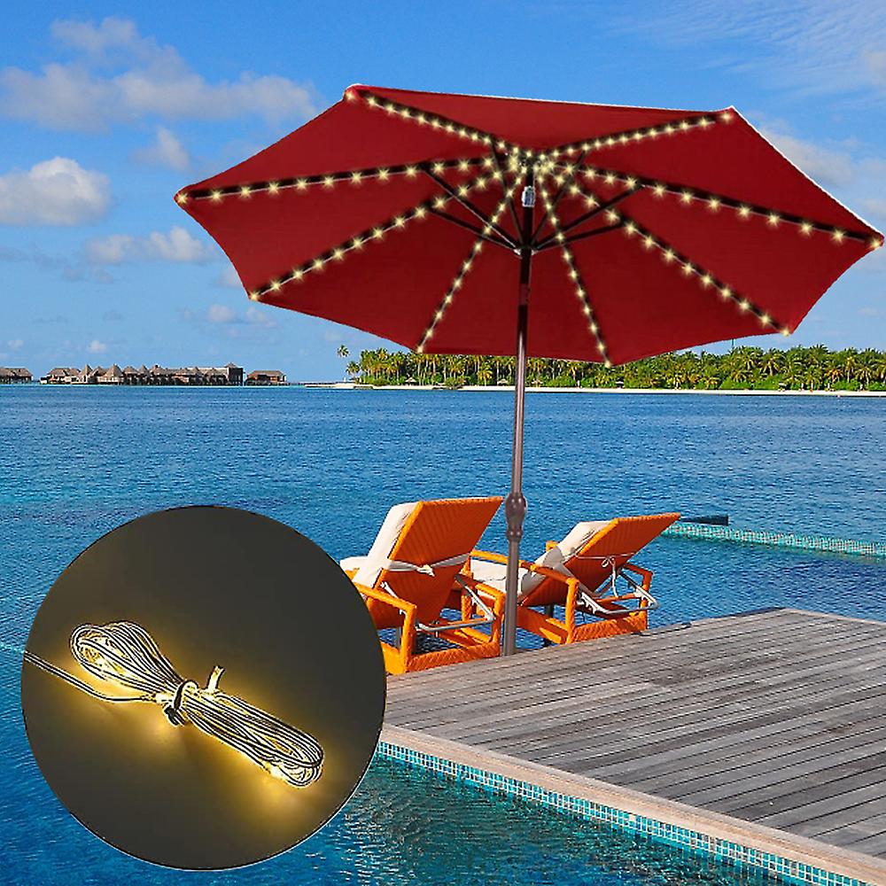 Ip67 Umbrella Light Led String Lights Battery Powered 8 Modes Remote Control Out