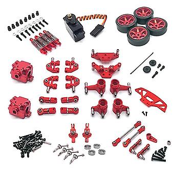 1 Set Metal S Kit Drive Shaft Pull Rod Swing Arm For 284131 K969 K989 1/28 Rc Car S,red