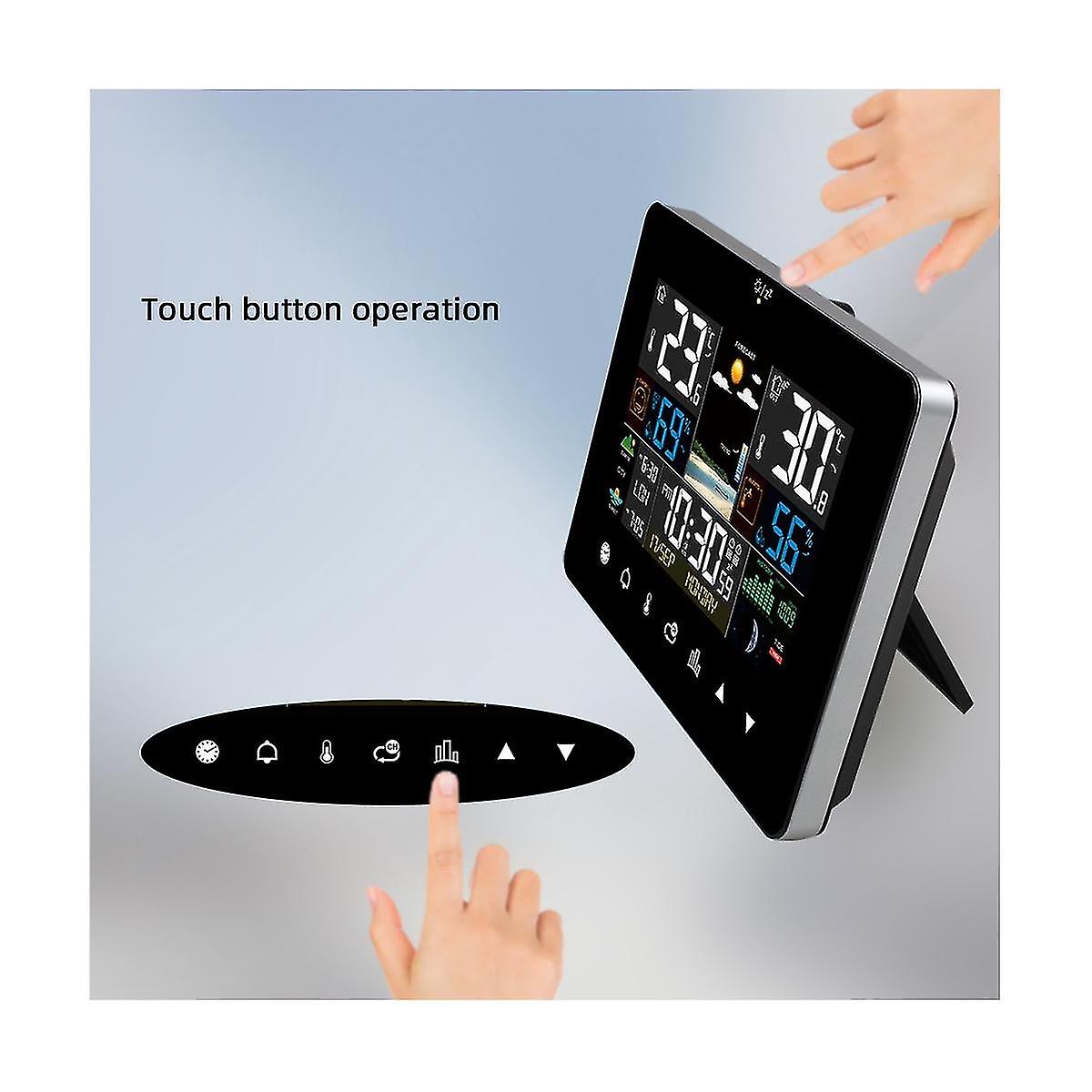 Stat With Touch Screen C Temperature Humidity Meter Table Desk Cs With Outd