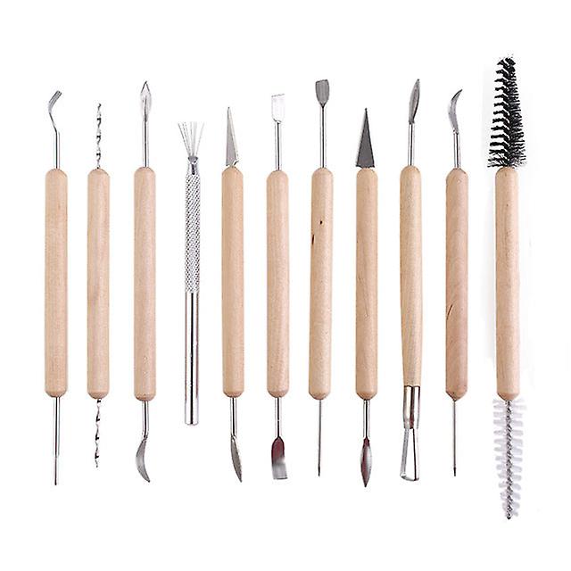 11/21/25/61 Pcs Ceramic Clay Tools Set Polymer Clay Tools Pottery Tools Set Wooden Pottery Sculpting Clay Cleaning Carved Tool