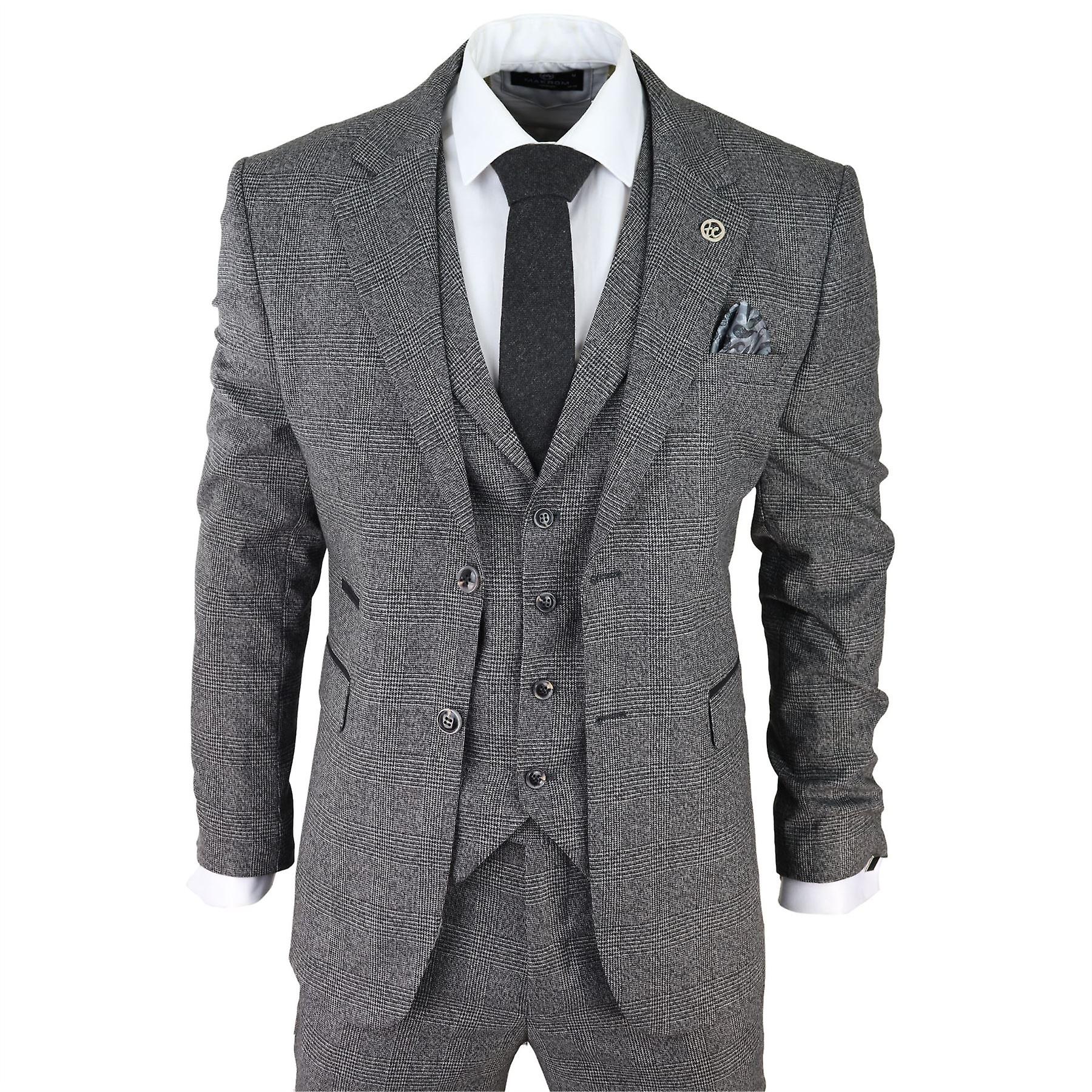 Mens Solid Royal Suit Brand 3 Piece Fashion Dress Suit