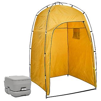 Portable camping toilet with tent 10+10 L