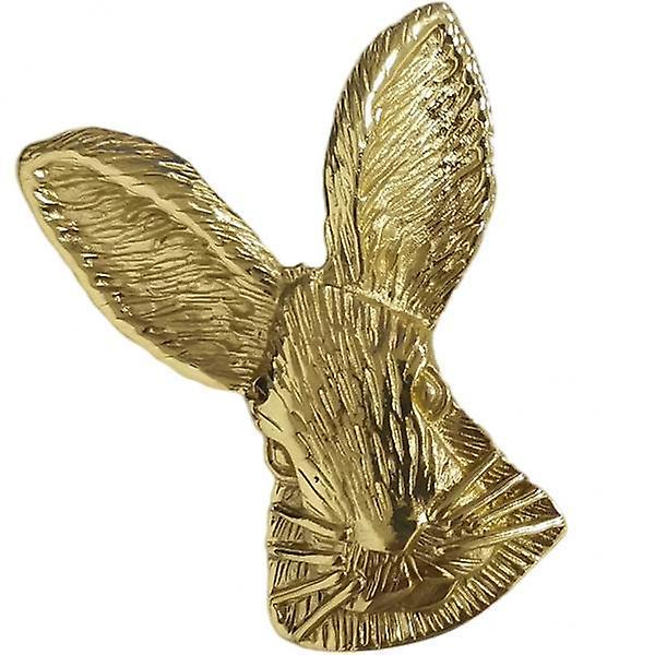2xRabbit Head Shape Brass Knob Dreeser Closet Kitchen Cabinet Pulls Handle