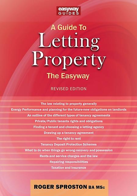 A Guide To Letting Property by Roger Sproston Paperback