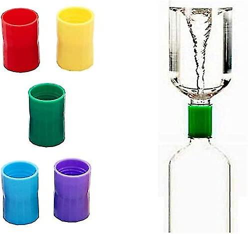 Pack de 5 conectores de botella Vortex Tornado en una conexión de fuente de botella, Tornado en una botella