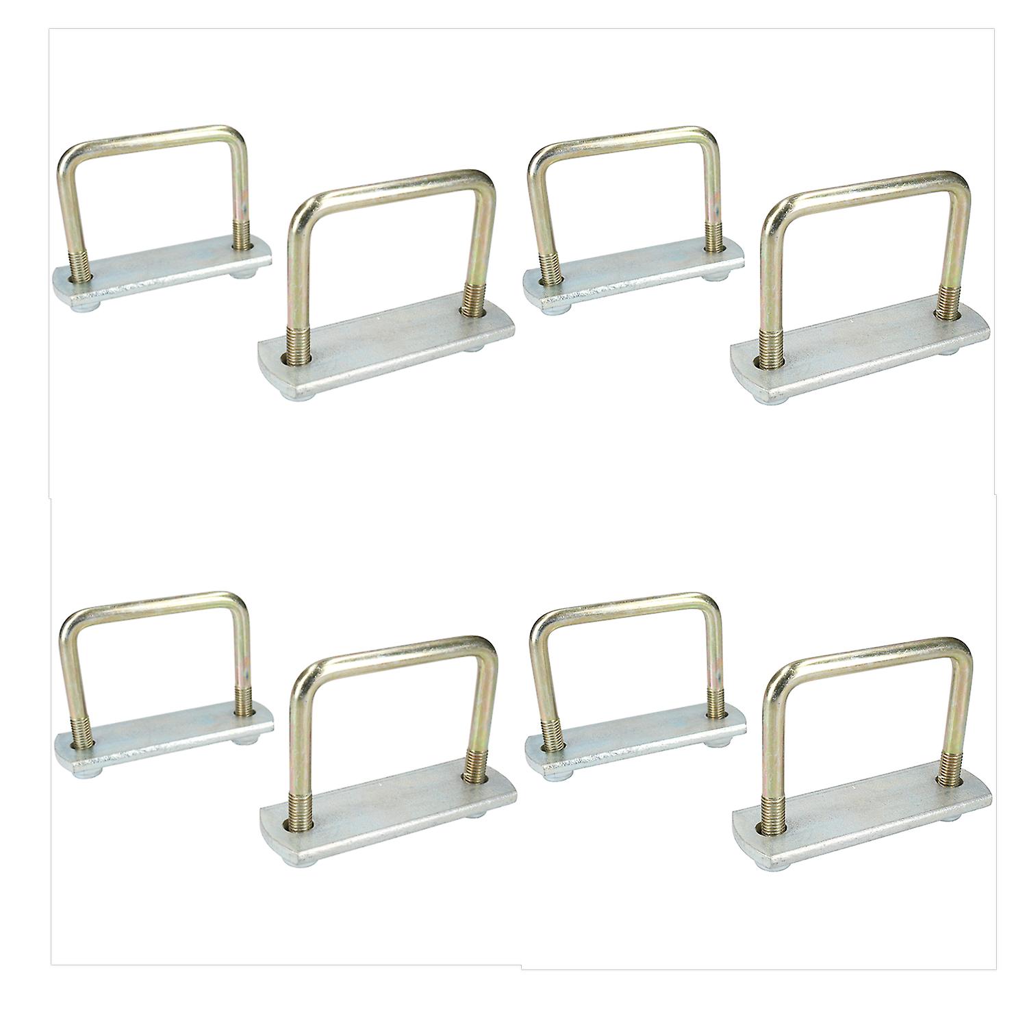 8 Pack M10 80mm x 75mm U-Bolt N-Bolt with Plates & Nuts HIGH TENSILE
