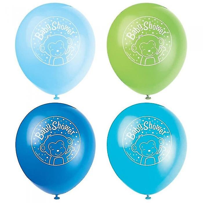 Unique Party Latex Monkey Baby Shower Balloons (Pack of 8)