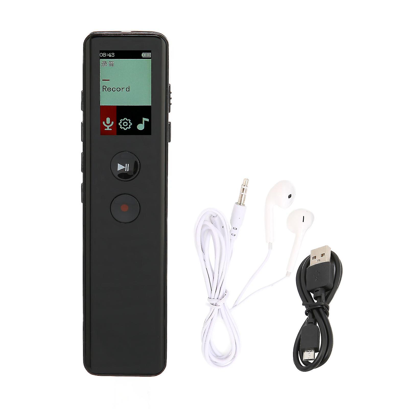 Pocket-Sized Digital Recorder with 8GB Storage, USB Charging, and Audio Playback