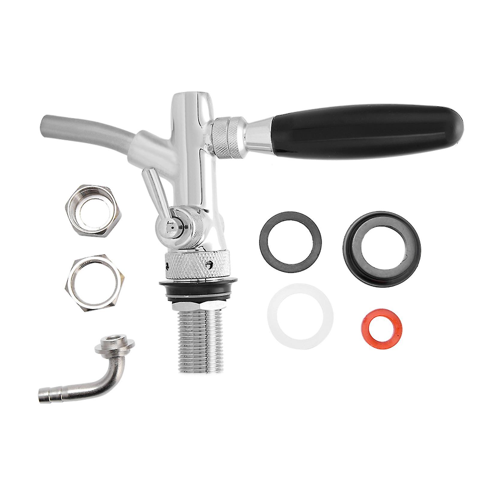 G5/8 Förkromning Rostfritt Stål Justerbar Öldispenser Kran För Hem BarSilver