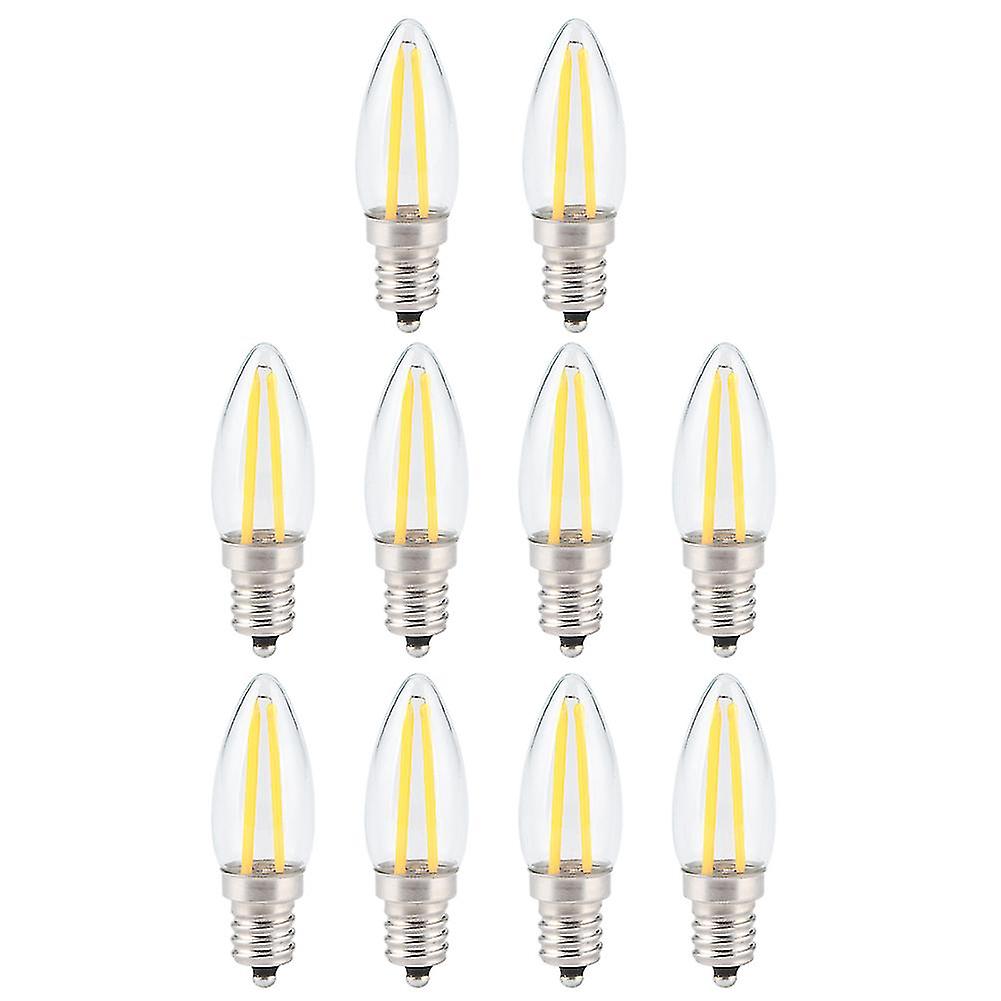 10pcs E12 1.5W AC230V Mini LED Bulb Long Filament Light Bulbs for Home Car Landscape Lighting