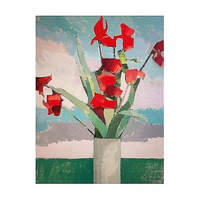 Paul Donaghy Red Irises Print