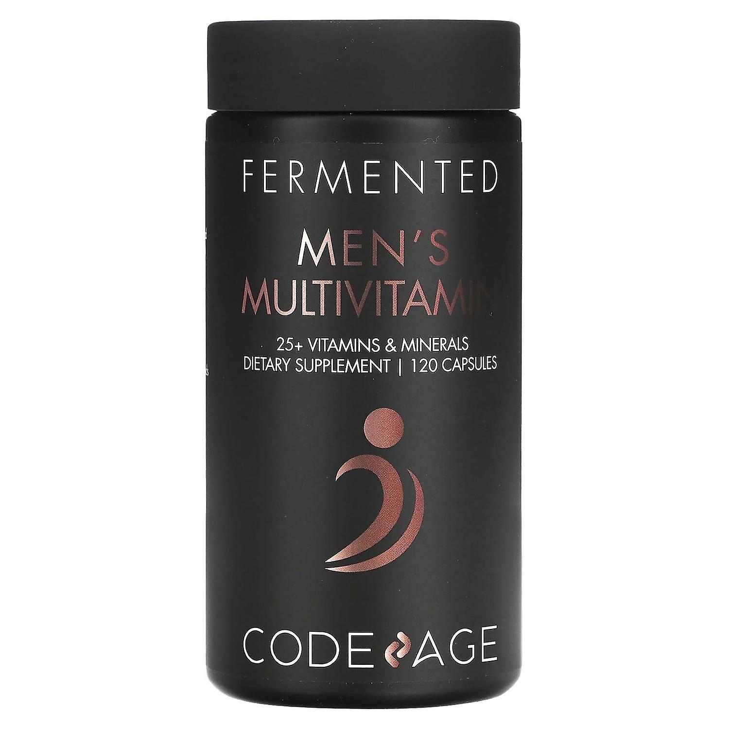Codeage, Fermented, Men's Multivitamin, 25+ Vitamins, Minerals, 120 Capsules