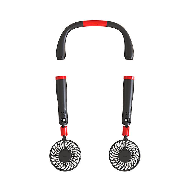 Mini Fan Halter Usb Charging Detachable Digital Display Two-in-one Handheld Bladeless Fan