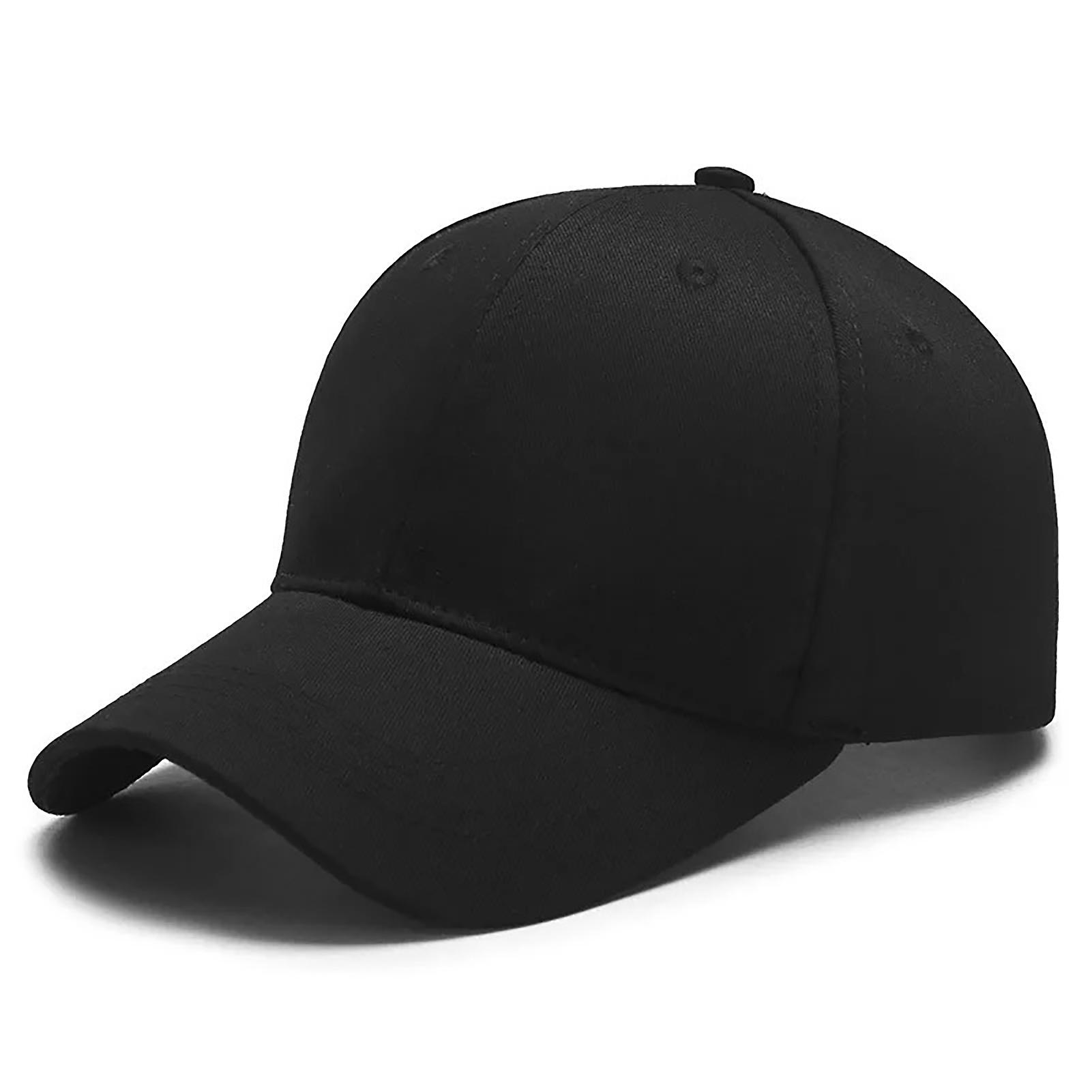 Cotton Baseball Cap Classic Sports Hat with Adjustable Strap for Running Workout Outdoor Solid Color