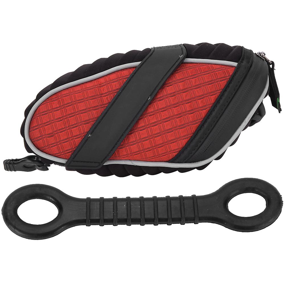 Polyester Fiber Mountain Bicycle Tail Bag 210x95x95mm Red