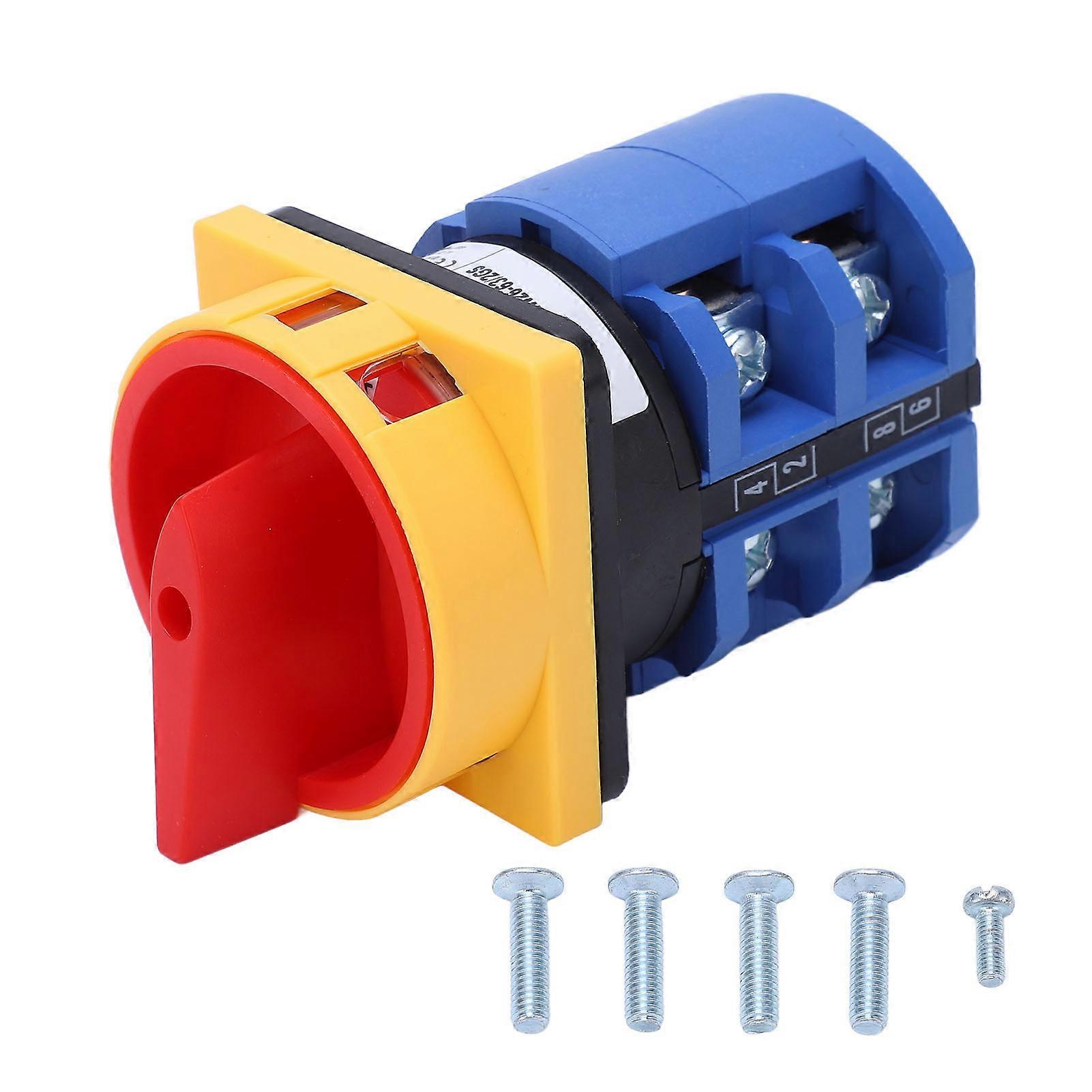 Universal Changeover Switch Rotary Cam Selector Switch Padlockable Type 63A Load AC 240V 440V