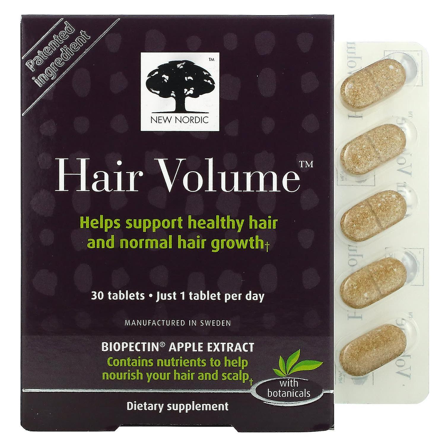 New Nordic US Inc, Hair Volume with Botanicals, 30 Tablets