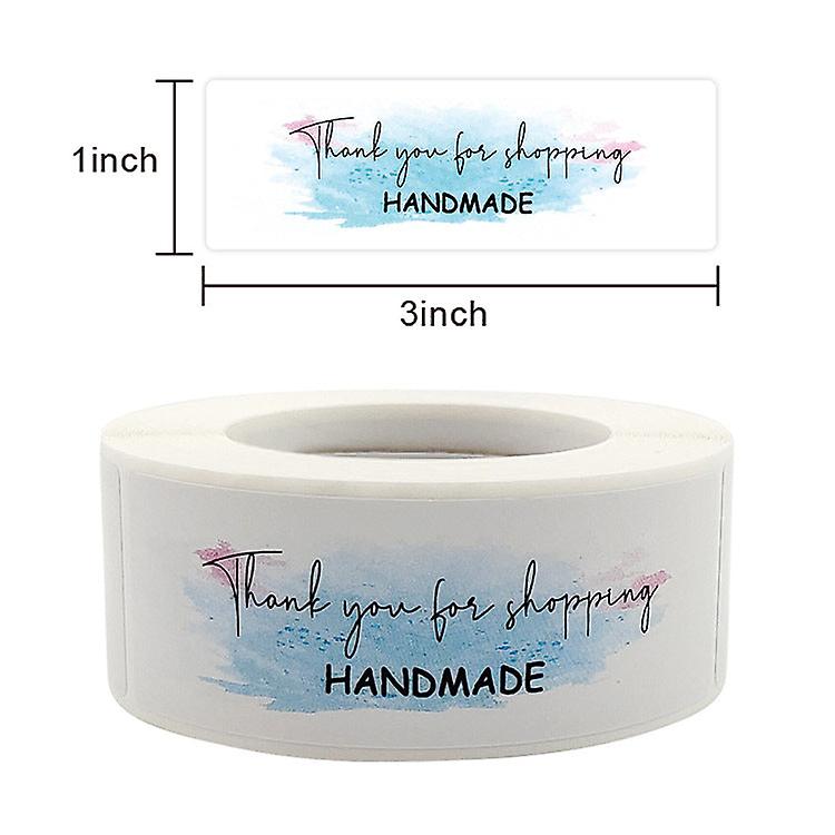 2X250pcs Christmas Xmas Stickers Roll label Rectangular 75 * 25mm Copper Color Thank You For Your Order