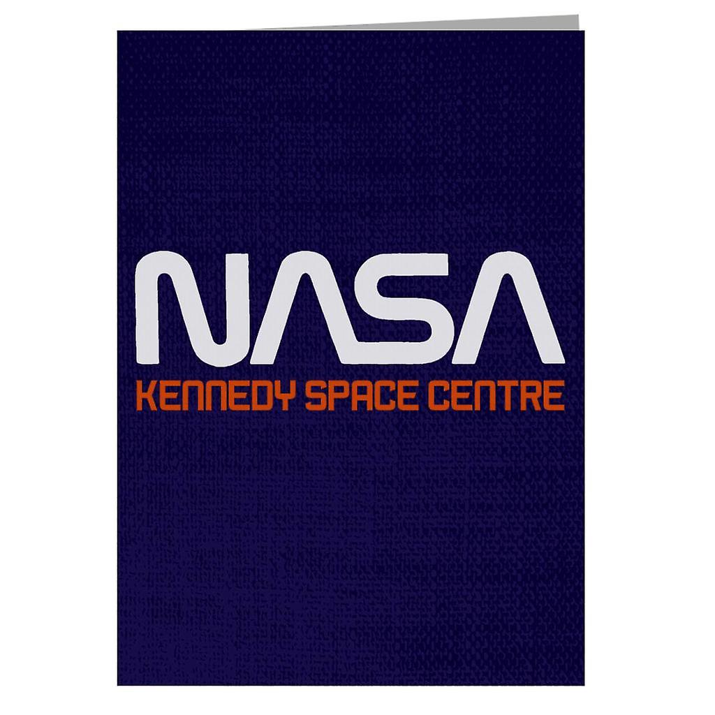 NASA Kennedy Space Centre Rocket Text Greeting Card