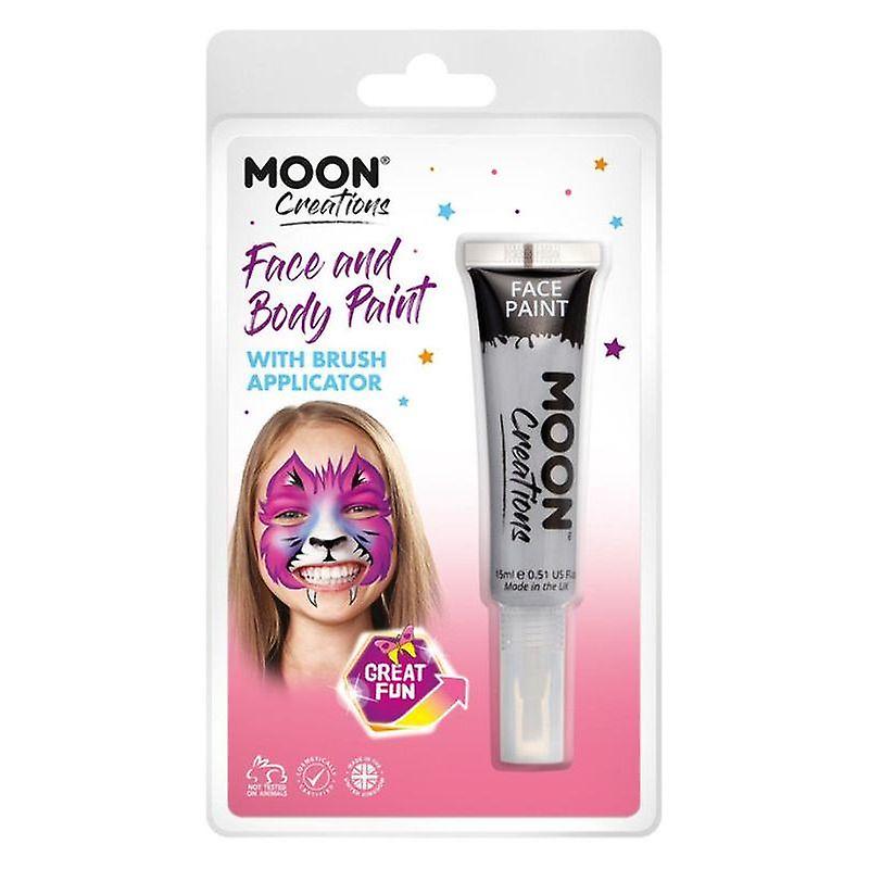 Moon Creations Face & Body Paints With Brush Applicator, 15ml Clamshell C01877