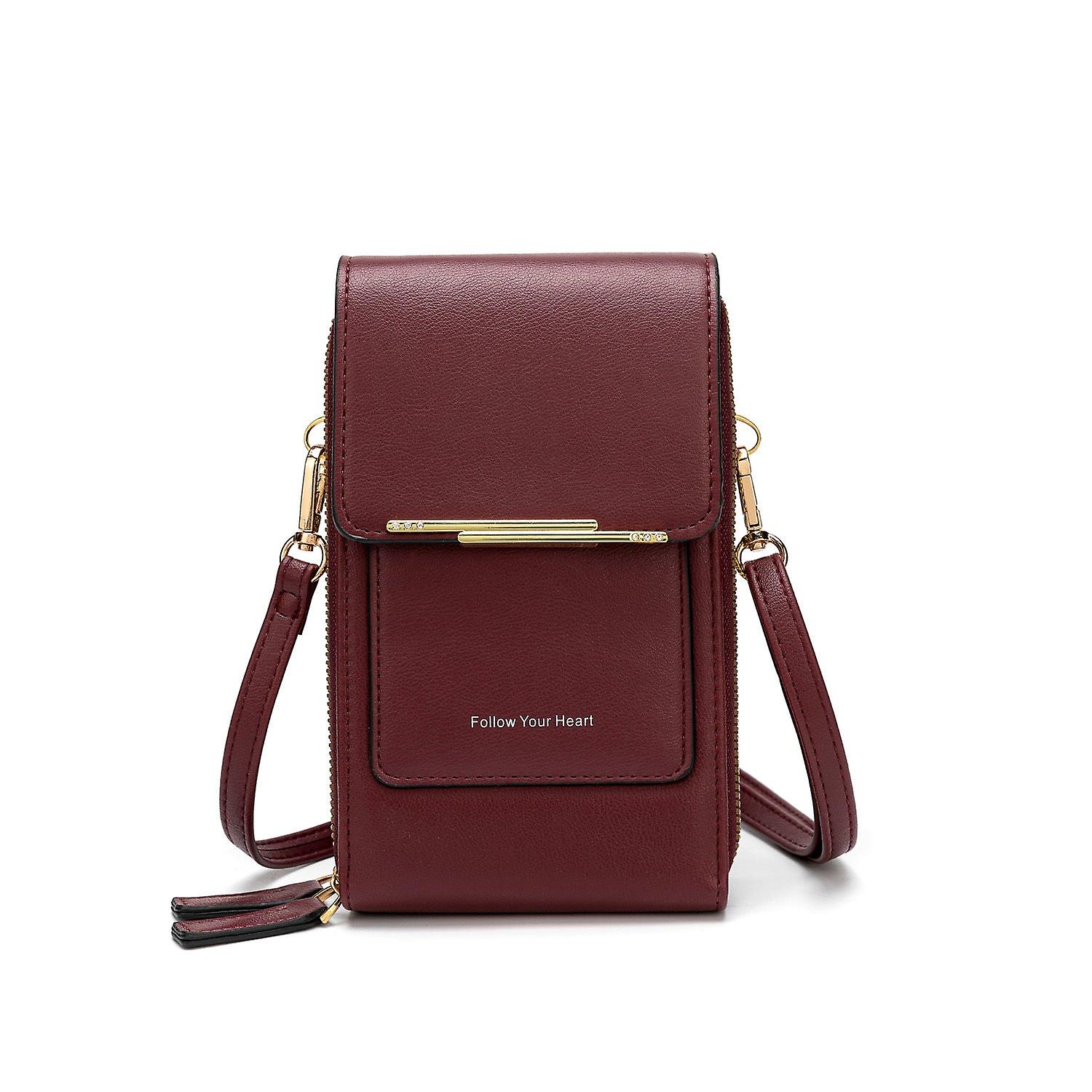 Women Messenger Shoulder Bags Lady Travel Korean Style Solid Color Pu Multi-functional Large Capacity Soft Leather