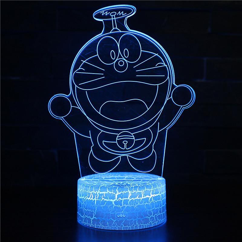3D Touch Light Night 7 colors remote control Doraemon #594