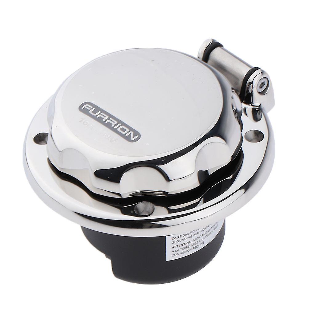 Stainless Marine Rv Power Cord Twist Lock Plug Inlet Grounding Shore 16a250v