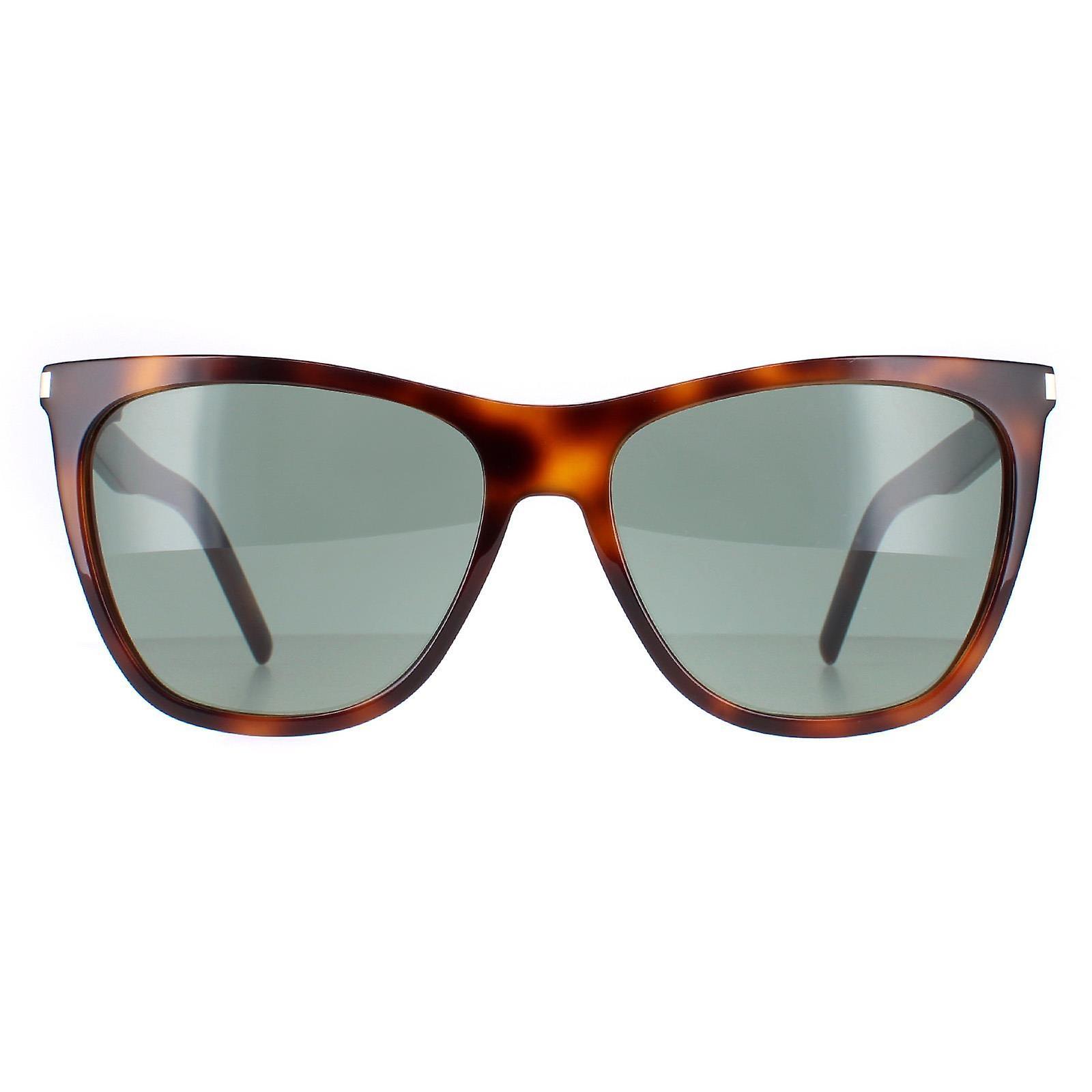 Saint Laurent Okulary przeciwsłoneczne SL 526 002 Shiny Medium Havana Solid Green