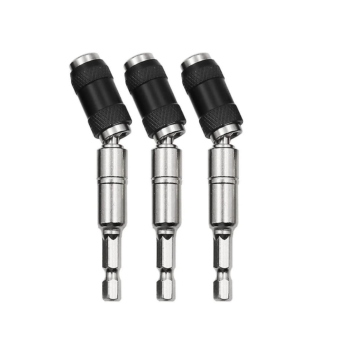 3pcs Magnetic Pivot Drill Bit Holder, Support de pointe de bit pivotant magnétique, Quick Release Flexible Scr