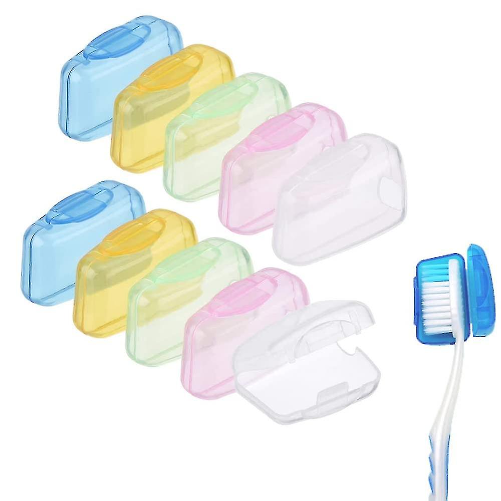 10 Pieces Portable Toothbrush Head Holder Covers Toothbrush Protective Case Toothbrush Head Protector Cap