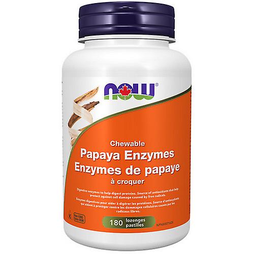 Papaya Enzyme Chewable, 180 Lozenges by Now (Pack of 2)