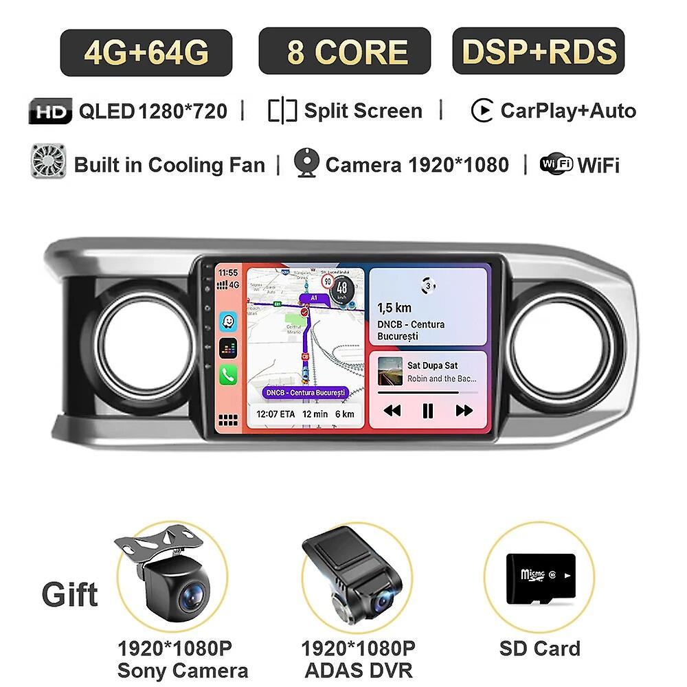Android 13 Carplay Auto For Toyota Tacoma 2017 Car Radio Multimidia Video Player Gps Navigation 2din Stereo No Dvd 2 Din Dsp 4g