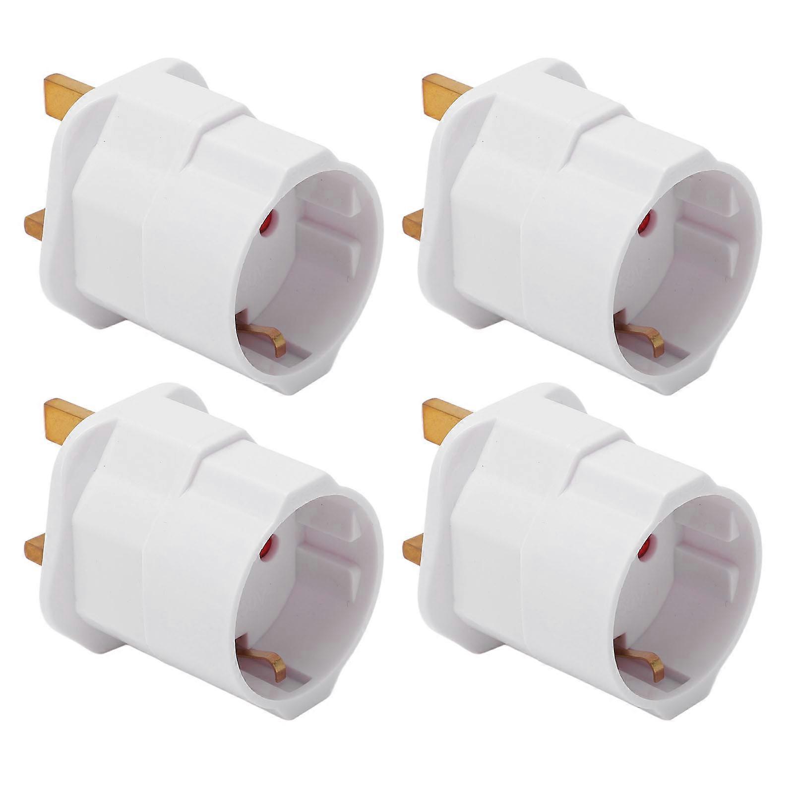 Adaptateur Prise EU Vers UK - 4 Pièces Avec Terre - Neuf