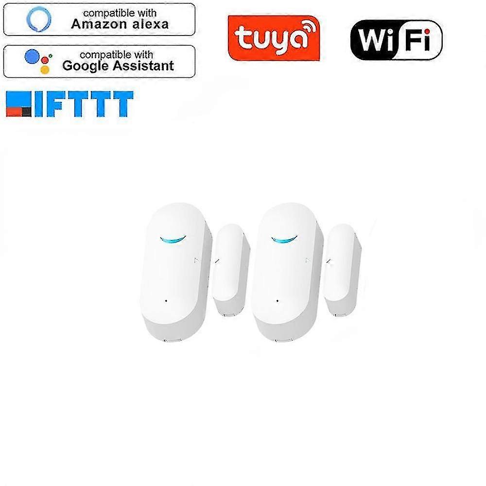 Smart Wifi Door Sensor Door Open / Closed Detectors Wifi App Notification Alert Security Alarm Support Alexa Google Home
