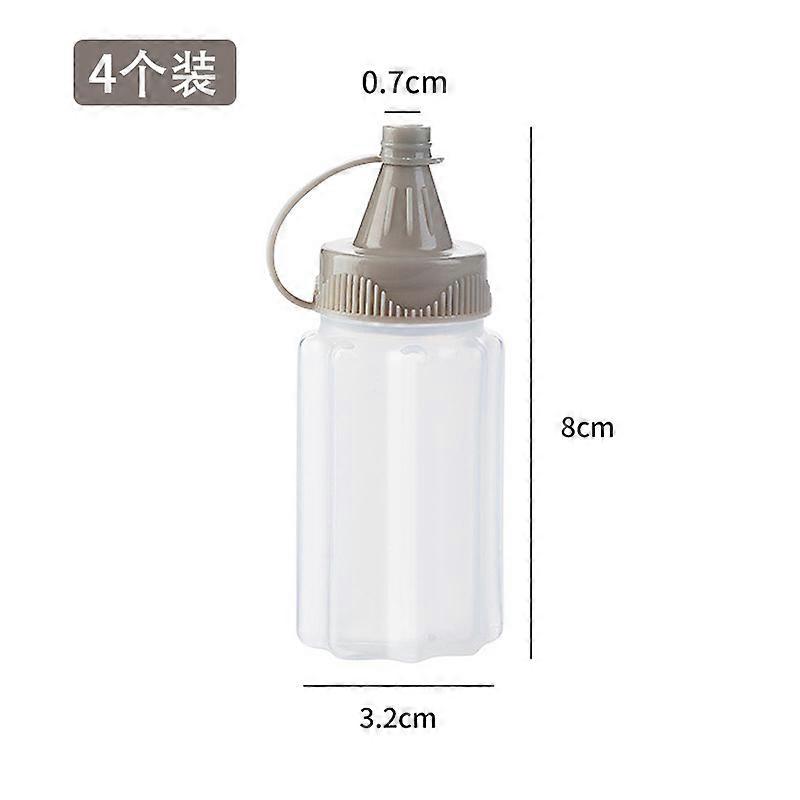4pcs Mini Condiment Squeeze Bottles Leakproof Mini Ketchup Sauce Bottles