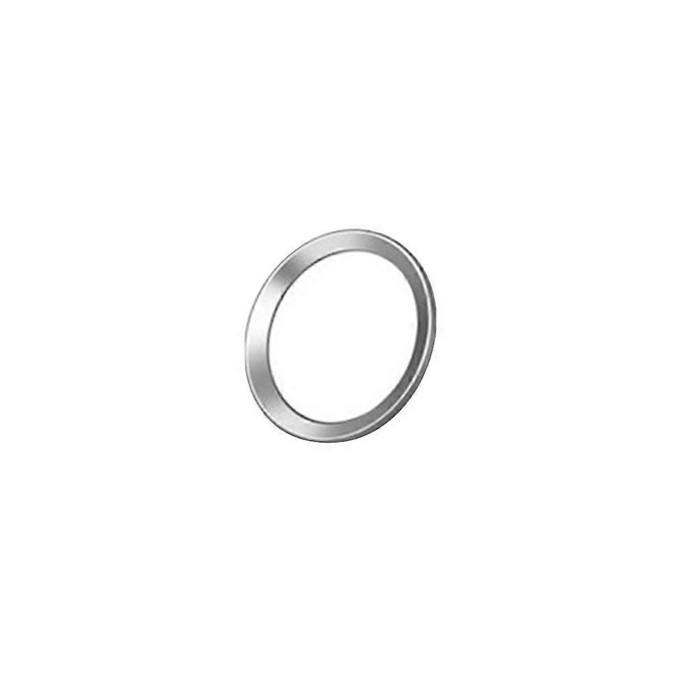 Home Button Sticker Universal Series Metal Home Key Fingerprint Recognition for iPhone - With Packaging (White Color with Silver Edge)
