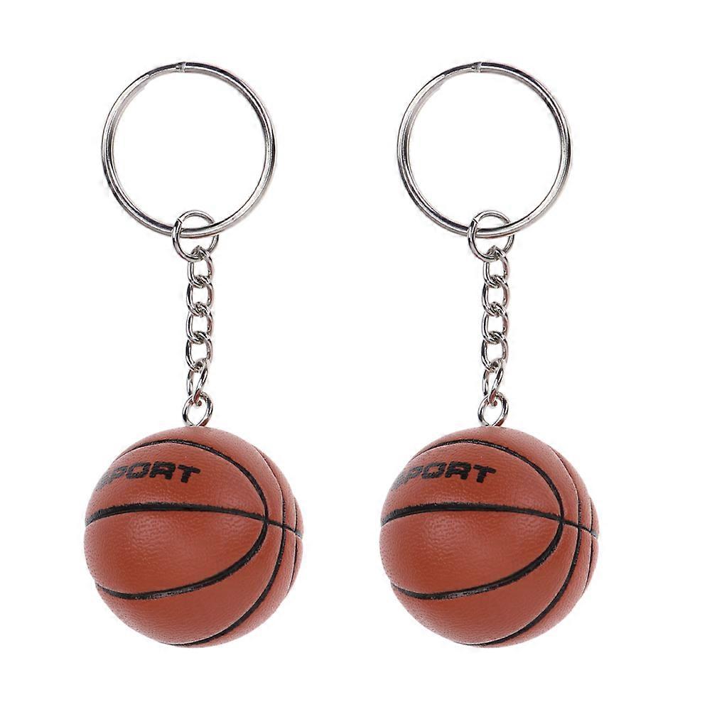 2 Pcs Keychains Car Keys Basketball Key Ring Basketball Bag Charm Keychain Holder Pendant Keychain Bag Charm