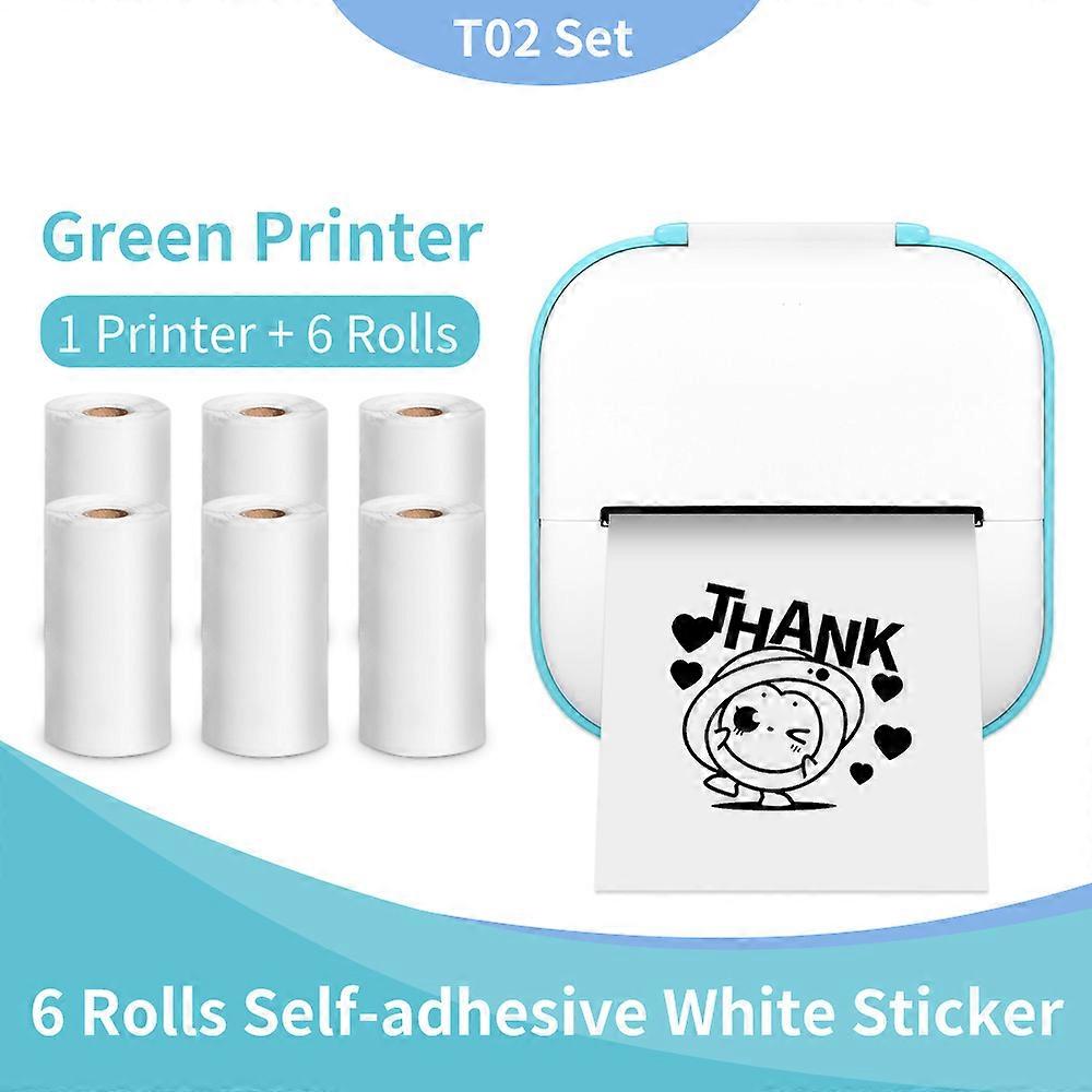 Phomemo Mini-Drucker T02 / m02 Selbstklebende Aufkleber tragbare Tasche thermische Sofortbilddrucker Wireless Receipt Label Maker