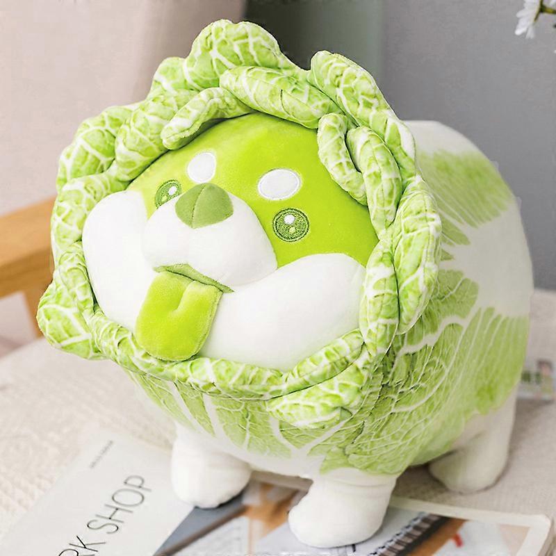 22~55cm Cute Vegetable Fairy Japanese Cabbage Dog Doll Cute Shiba Inu Doggy Plush Toy Green Cabbage Soft Animal Children Present