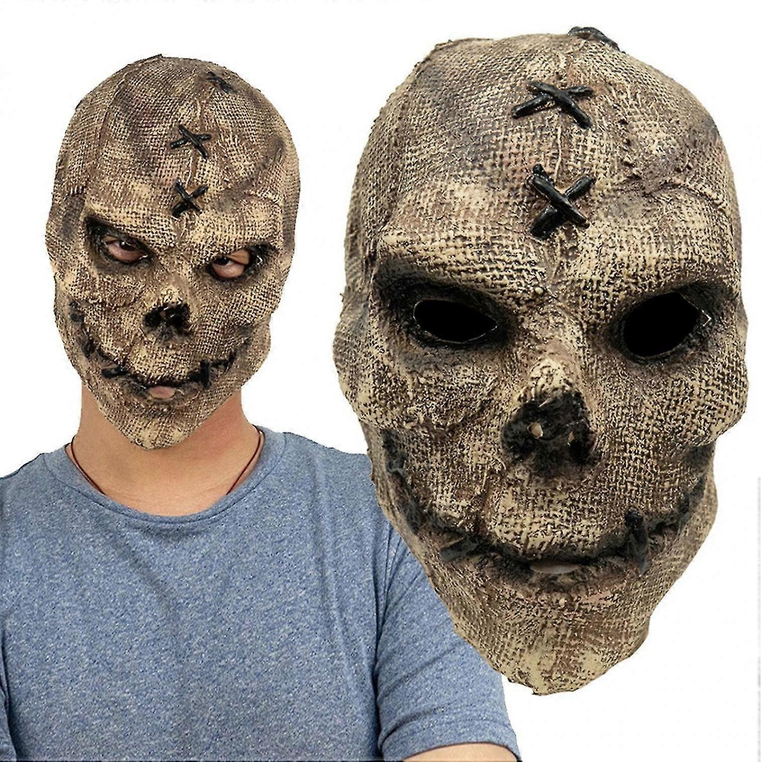 Halloween Skull Can Tear Open Double-layer Mask, Halloween Horror Mask, Creepy Halloween Mask Smiling Demons Horror Evil Face Party Cosplay Props Hall
