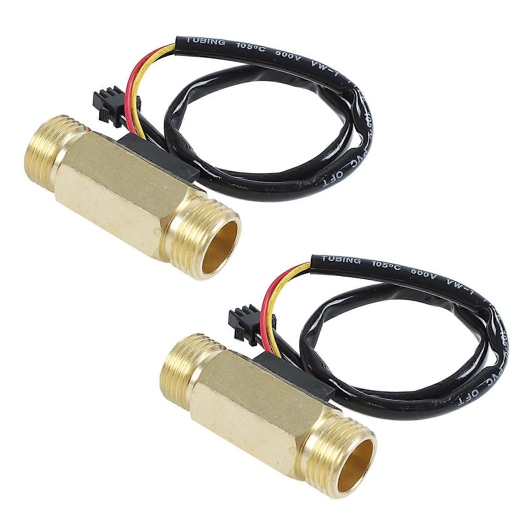 2x 1/2pt Water Flow Sensor Switch Control Meter Flowmeter 1.5-30l/min