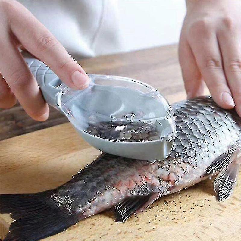 魚のスケールスクレーパー魚の皮ブラシ怠惰な使いやすいシーフードツールをすばやく取り外すフィッシュナイフクリーニングキッチンアクセサリーマルチカラー-CHSZ