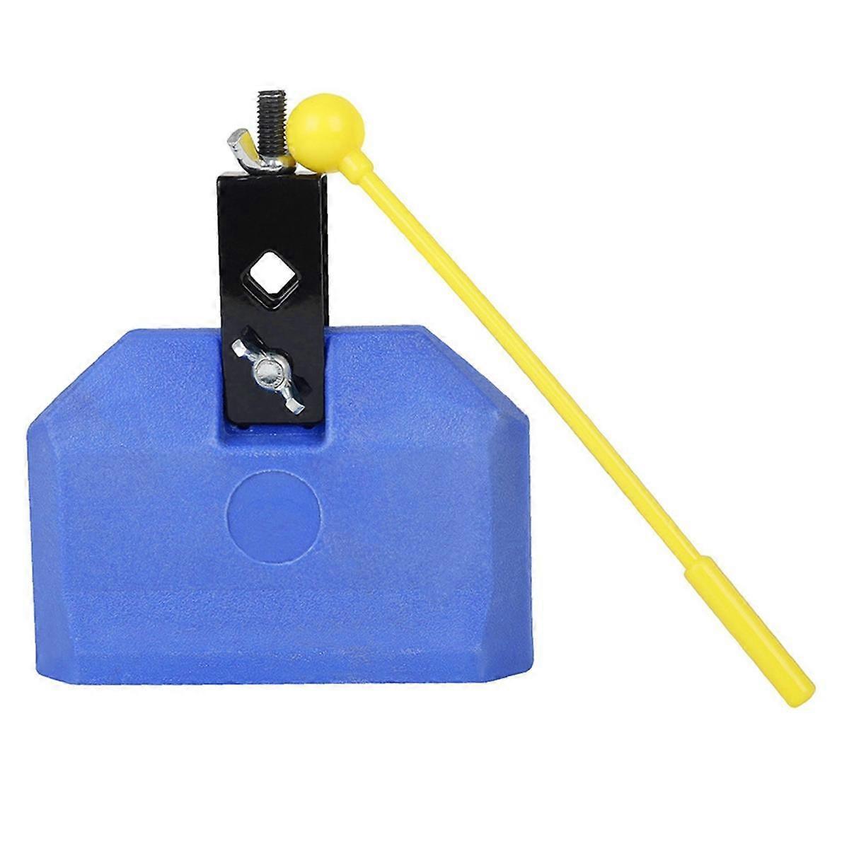 Drum Cow Bell, Plastic Percussion Instruments Block Noise Makers with Plastic Rod Stick for Drum Se