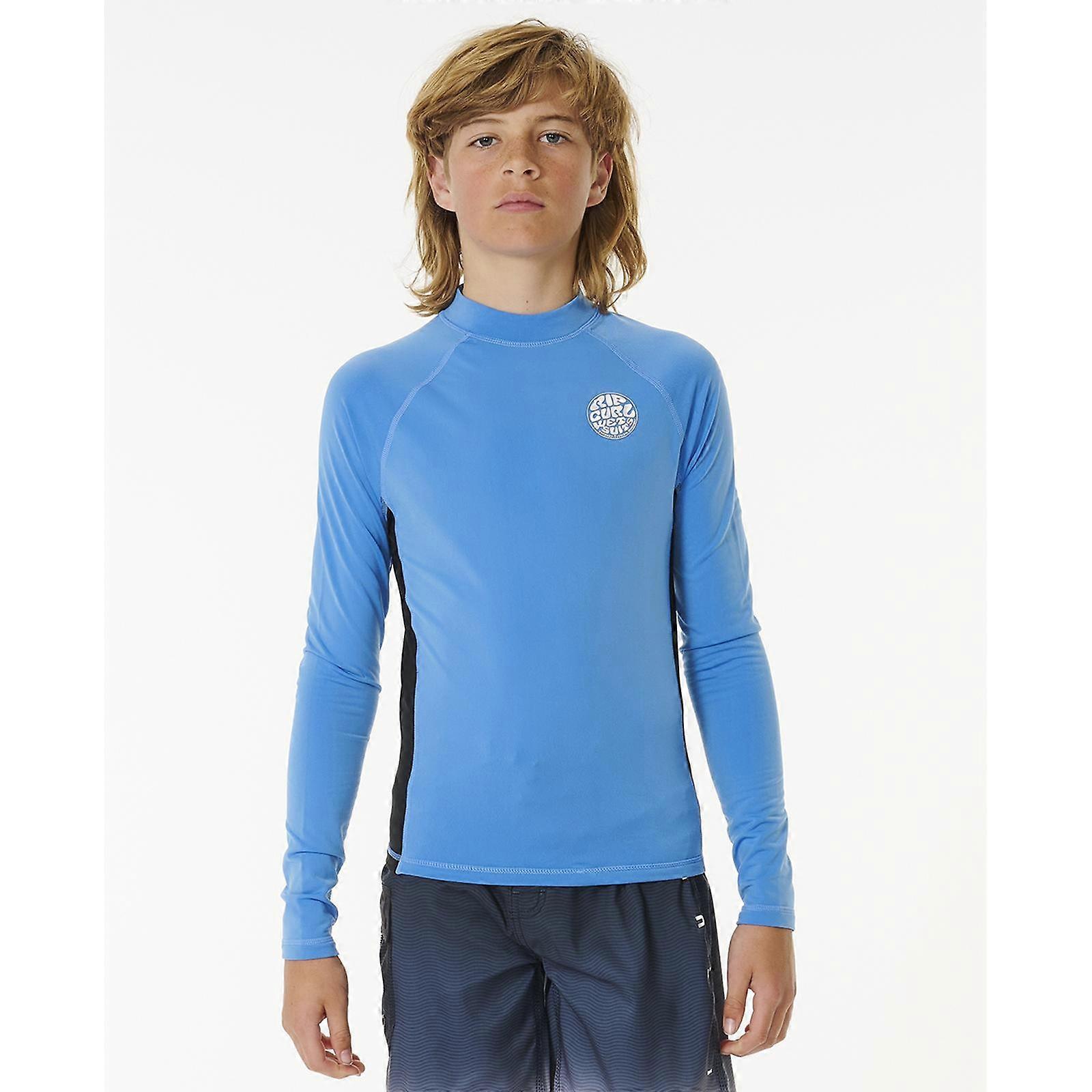 Rip Curl 儿童图标紫外线拉绒长袖皮疹背心 UPF 50+ 紫外线防晒