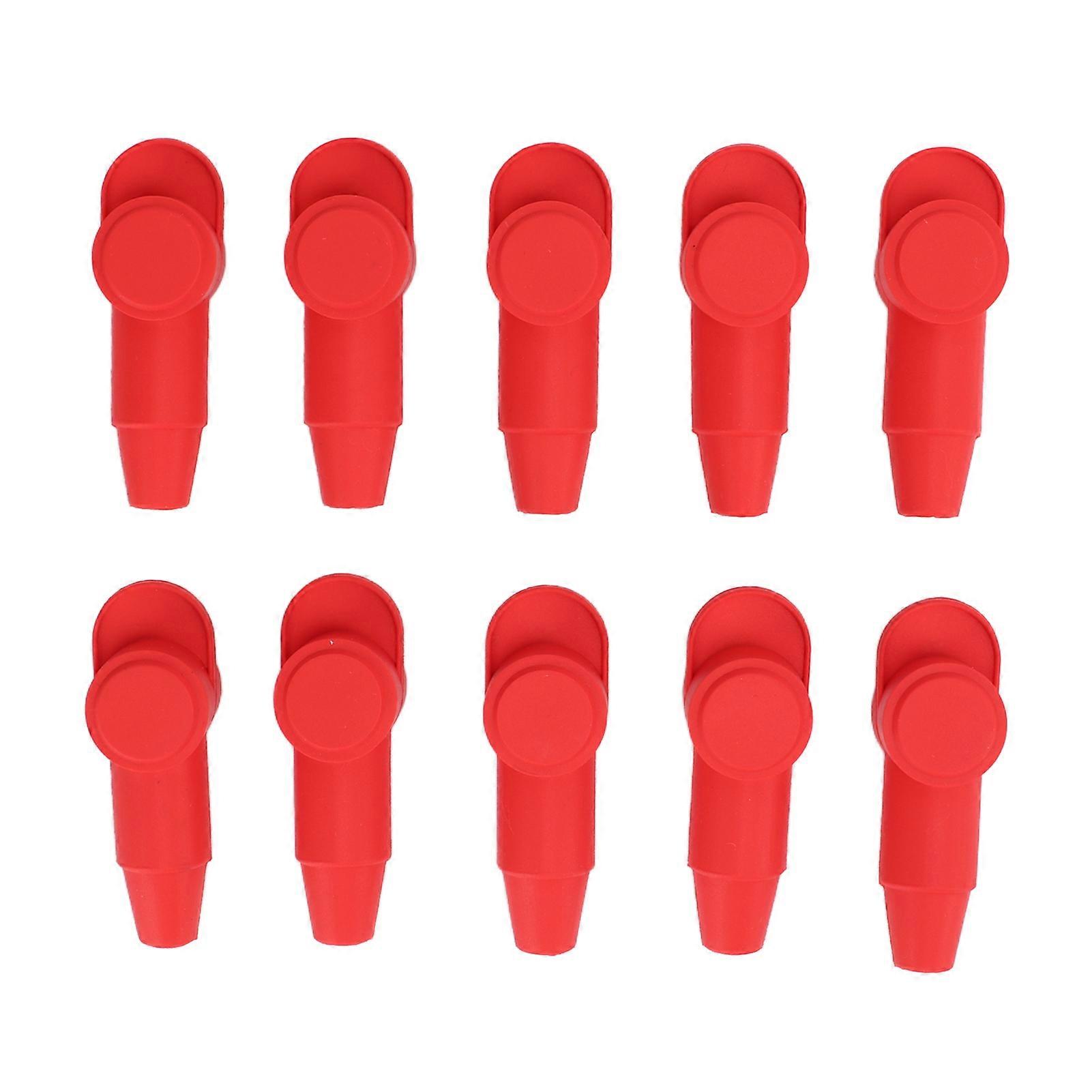 10PCS Terminal Cover Silicone Red Alternator Battery Stud Terminal Protector Relacement for 10?2AWG Wire YEMAA