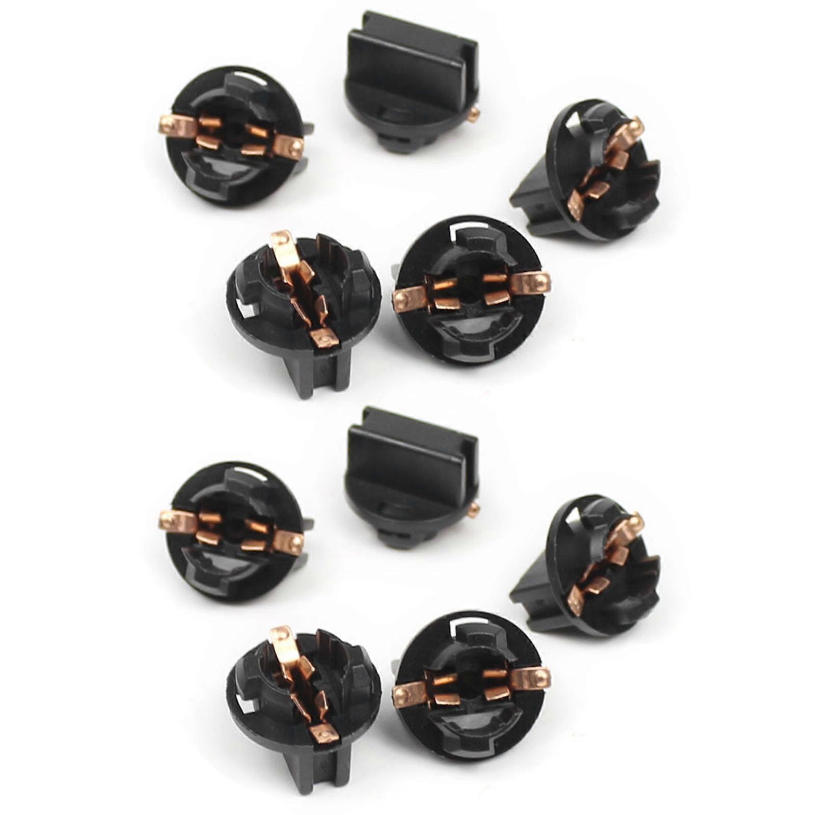 10Pcs T10 Socket Wedge Dash Instrument Panel Cluster Plug Lights Auto Bulbs Base
