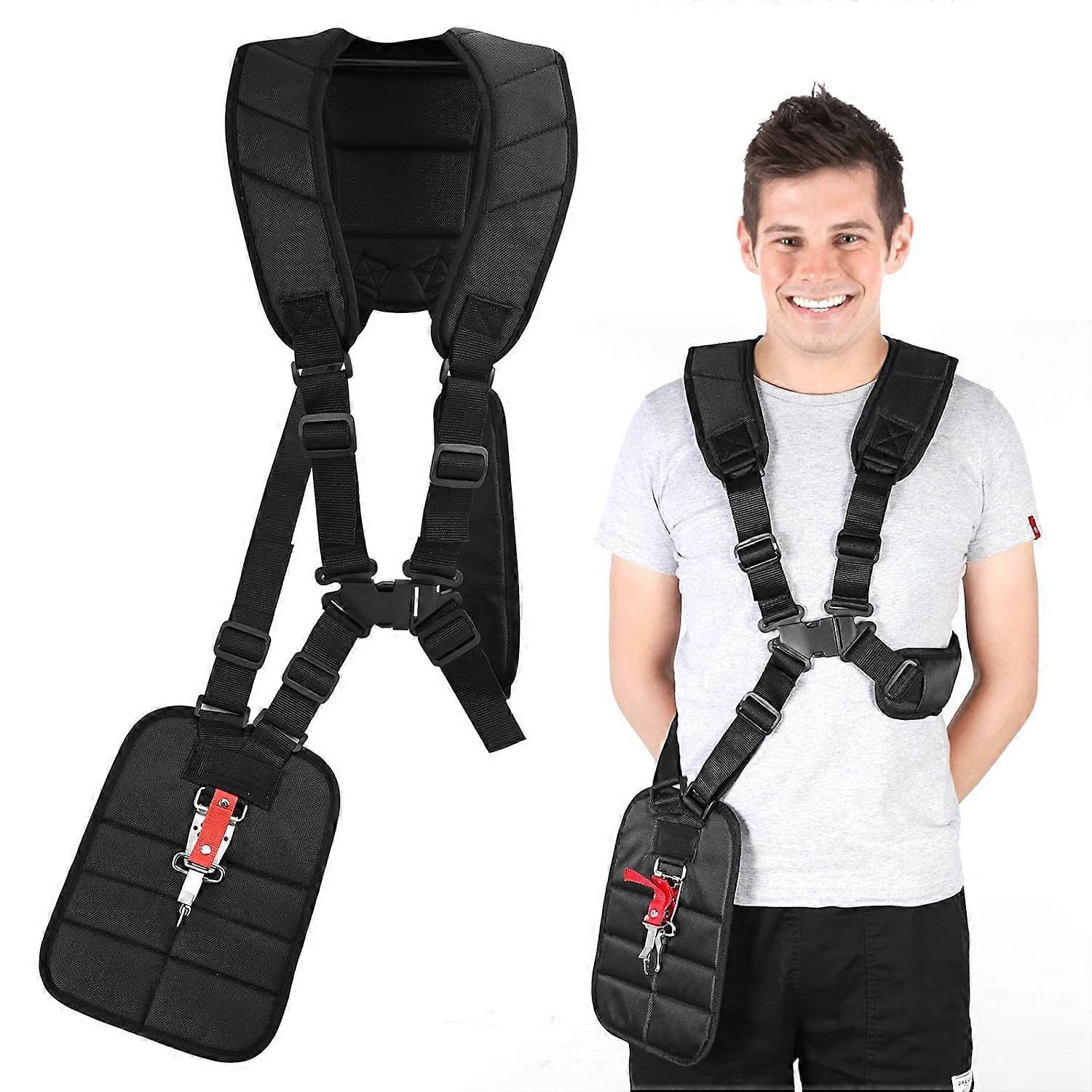 Comfortable Adjustable Effort Harness Comfortable Shoulder Strap with Adjustable Durable Nylon Belt Double Shoulder Harness Mower Double Shoulder Stra