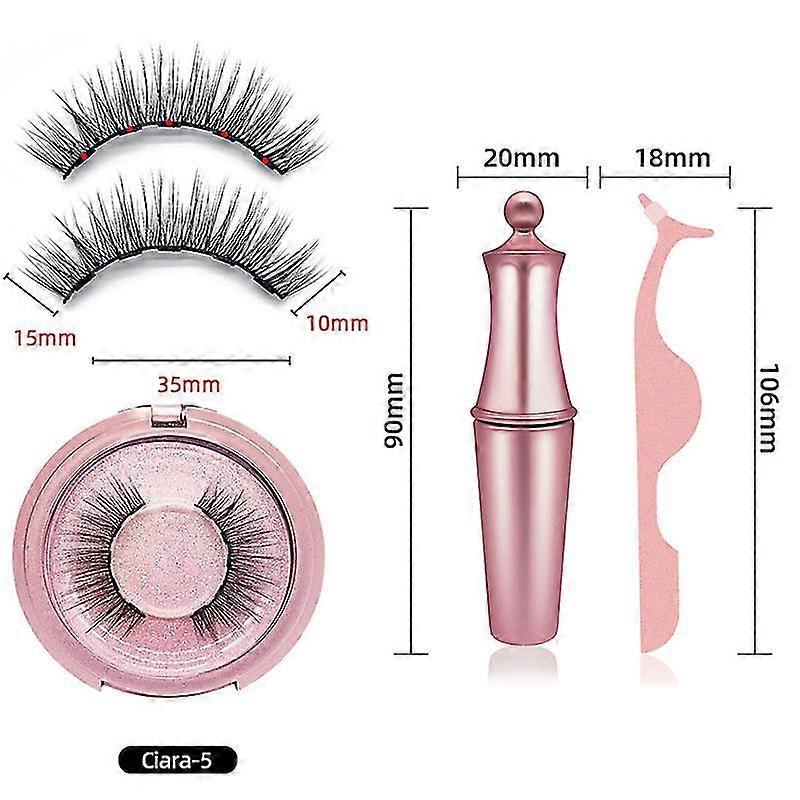 Magnetic Eyelashes Kit Glue-free With Soft False Eyelashes Reusable Natural Look Eye