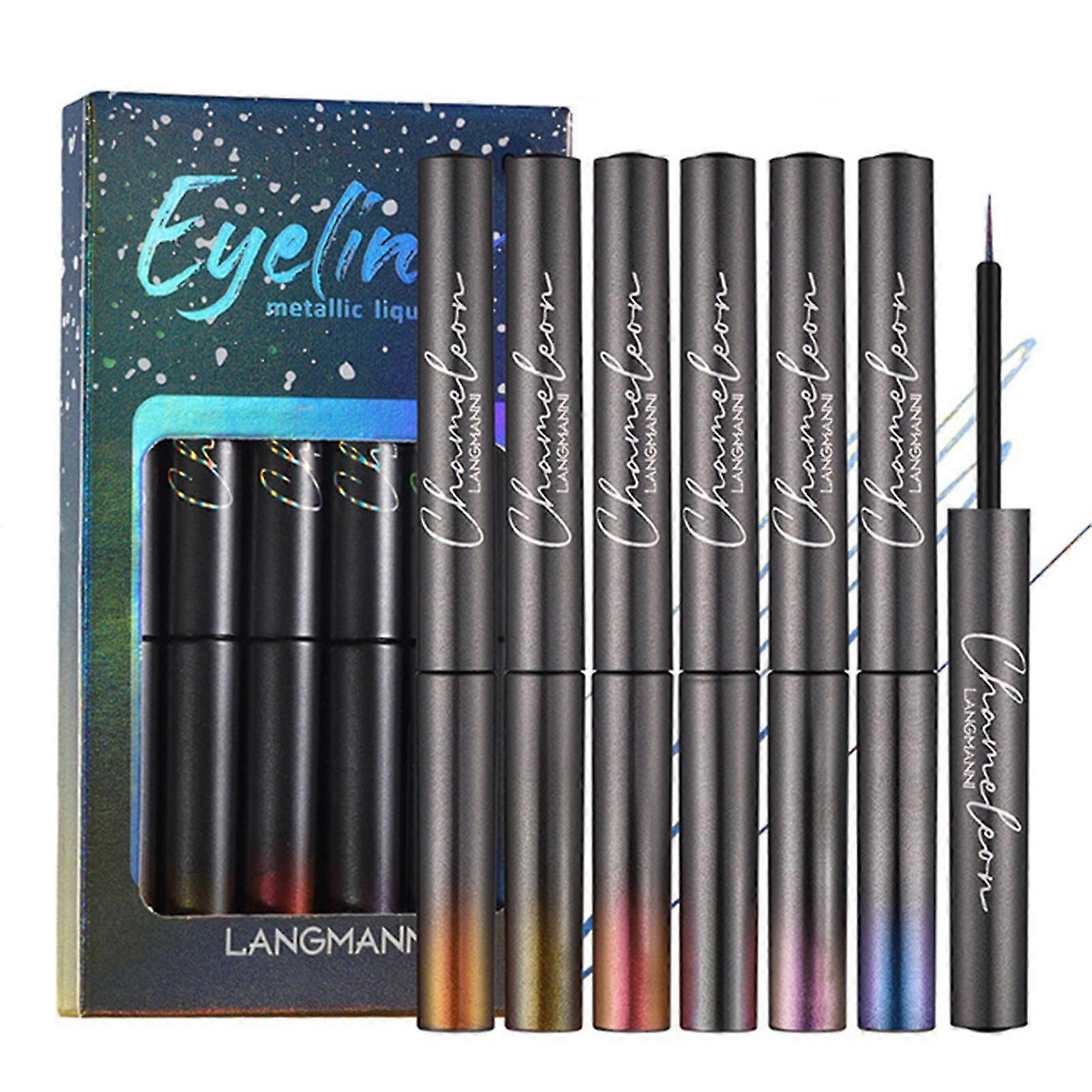 5ml 6-color eyeliner liquid set polyvalent séchage rapide soyeux liquide soyeux liner contournement des yeux fournitures de maquillage pour les yeux